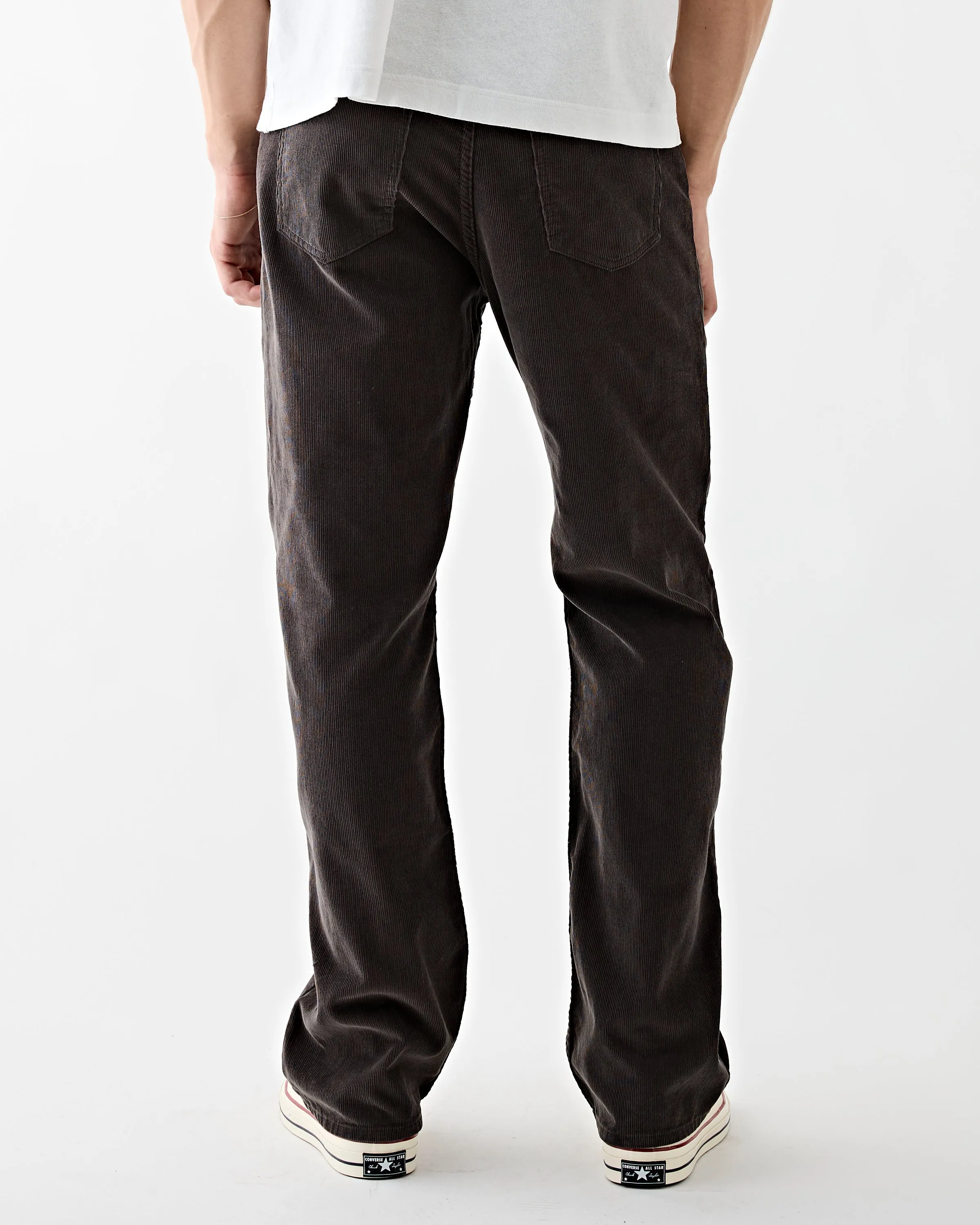 Shoe Cut Jeans Corduroy Grey