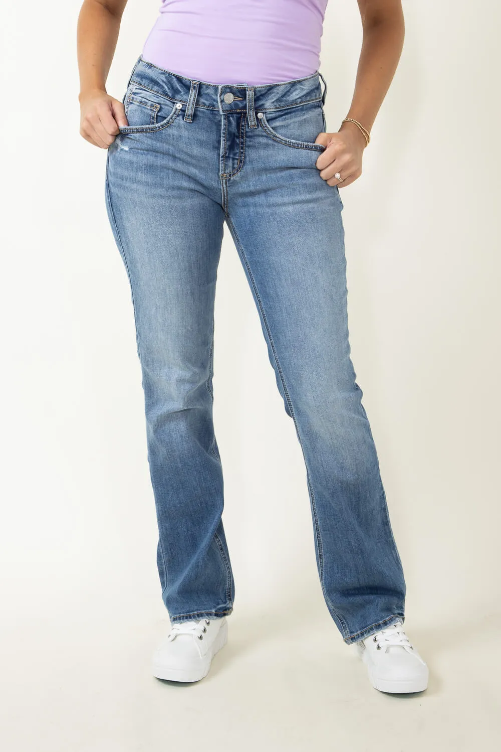 Silver Jeans Suki Luxe Stretch Slim Bootcut Jeans for Women | L93616CVS253