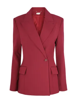 Simkhai Surabhi Hourglass Blazer in Oxblood