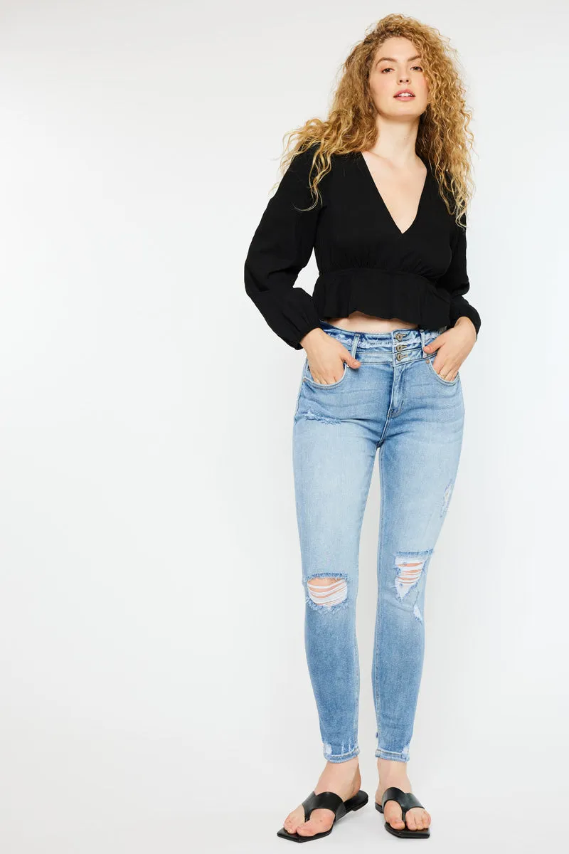 Simone Ultra High Rise Ankle Skinny Jeans - Curvy
