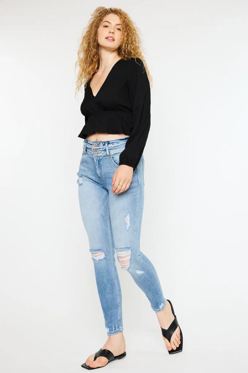 Simone Ultra High Rise Ankle Skinny Jeans - Curvy