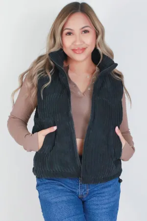 SLEEVELESS CORDUROY VEST