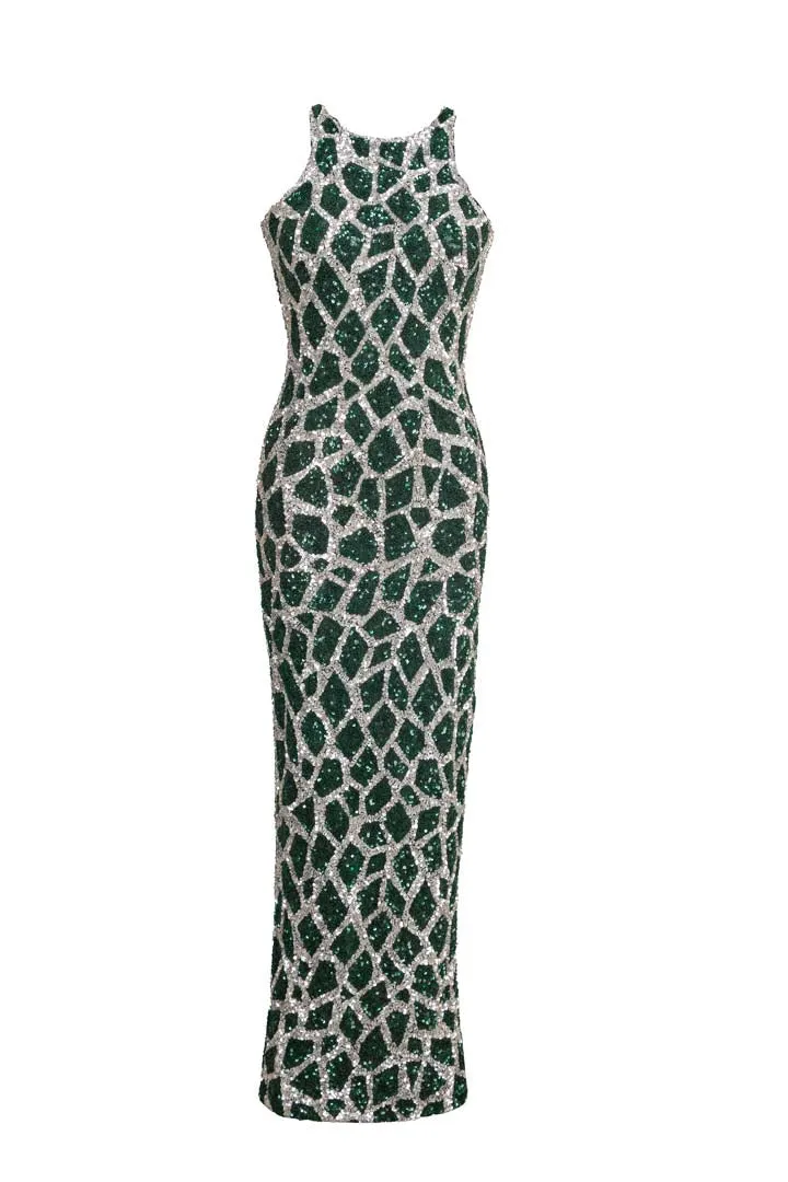 Sleeveless Tailored Fit Evening Gown