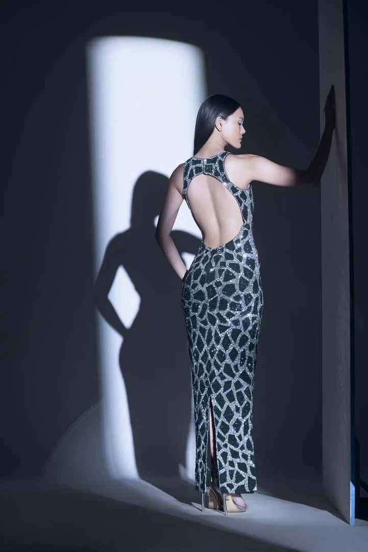 Sleeveless Tailored Fit Evening Gown