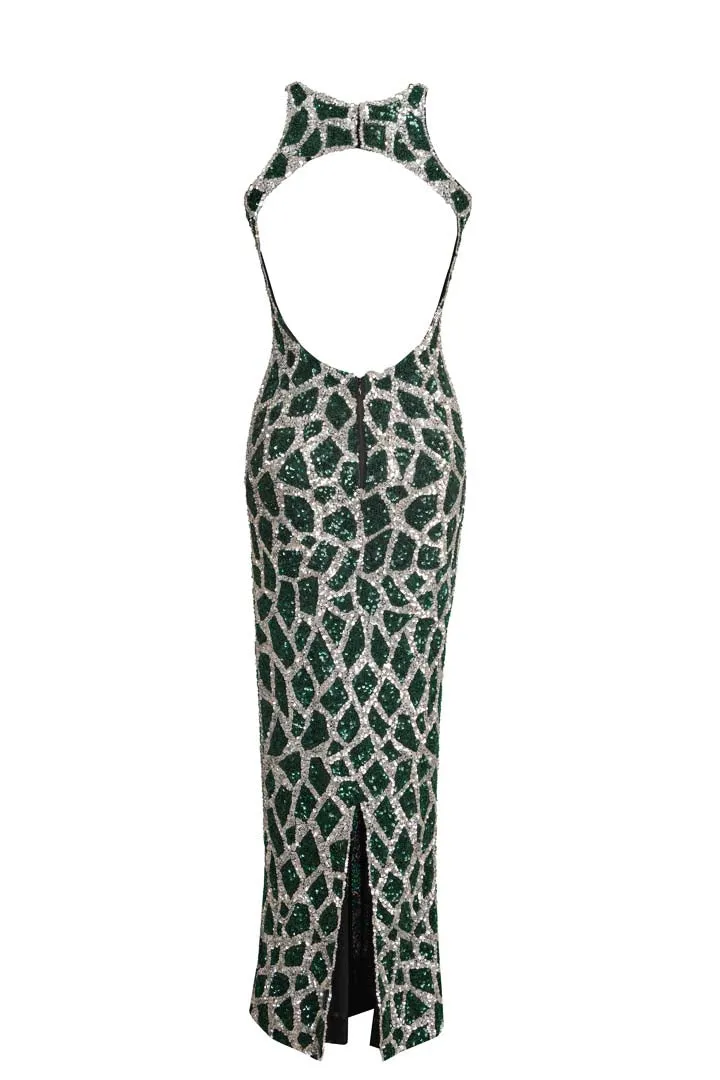 Sleeveless Tailored Fit Evening Gown