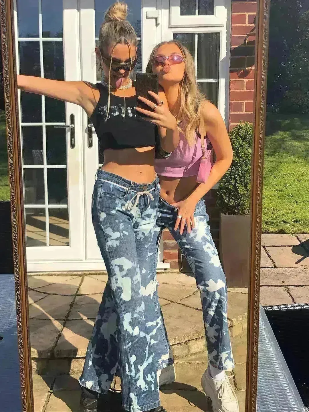 Slim Fit Slimming Versatile Personality Bootcut Jeans Pants women
