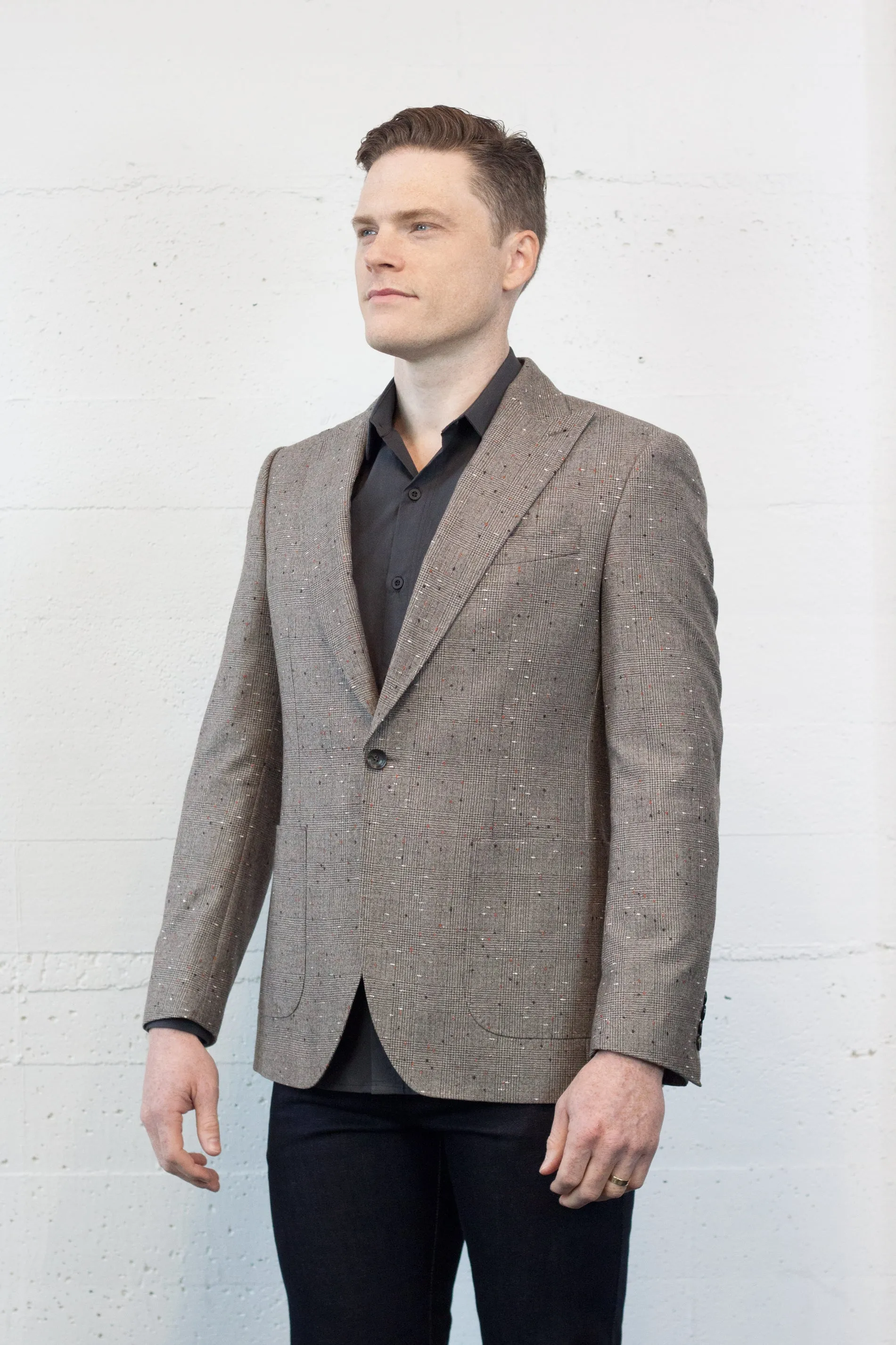 Soft Brown Glen Donegal Blazer