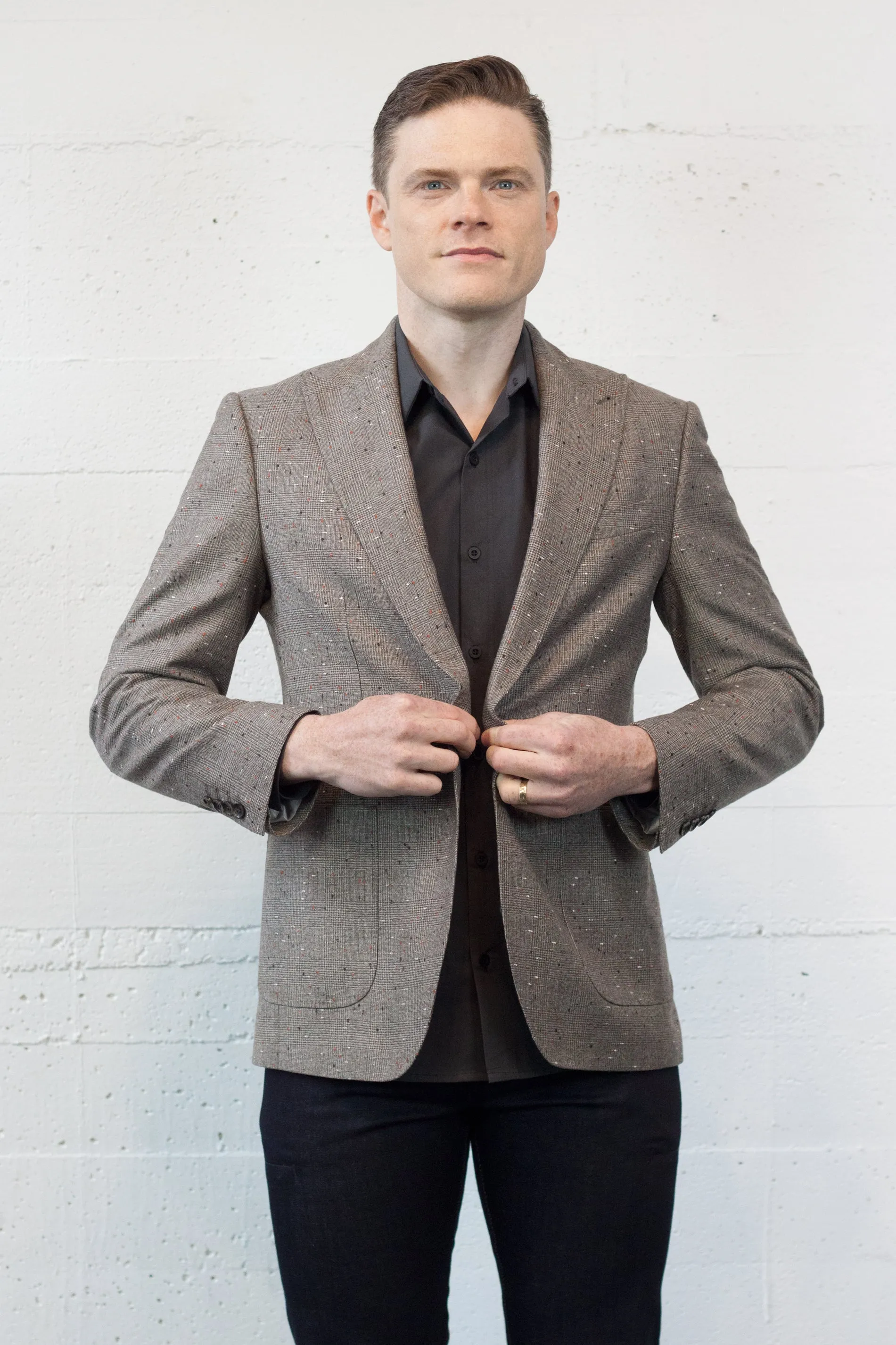 Soft Brown Glen Donegal Blazer