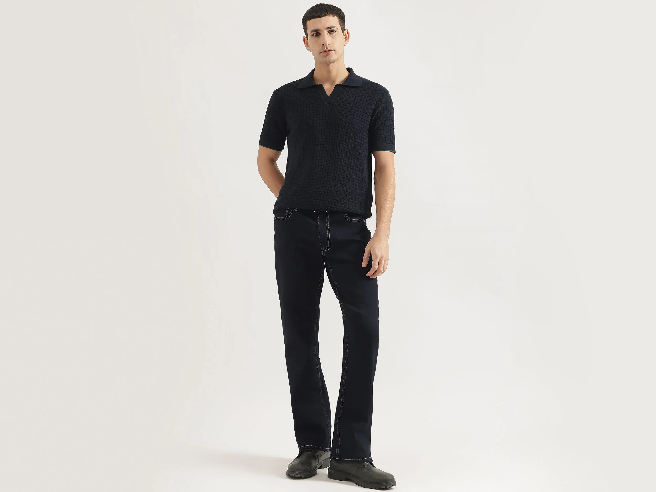 Solid Bootcut Fit Jeans