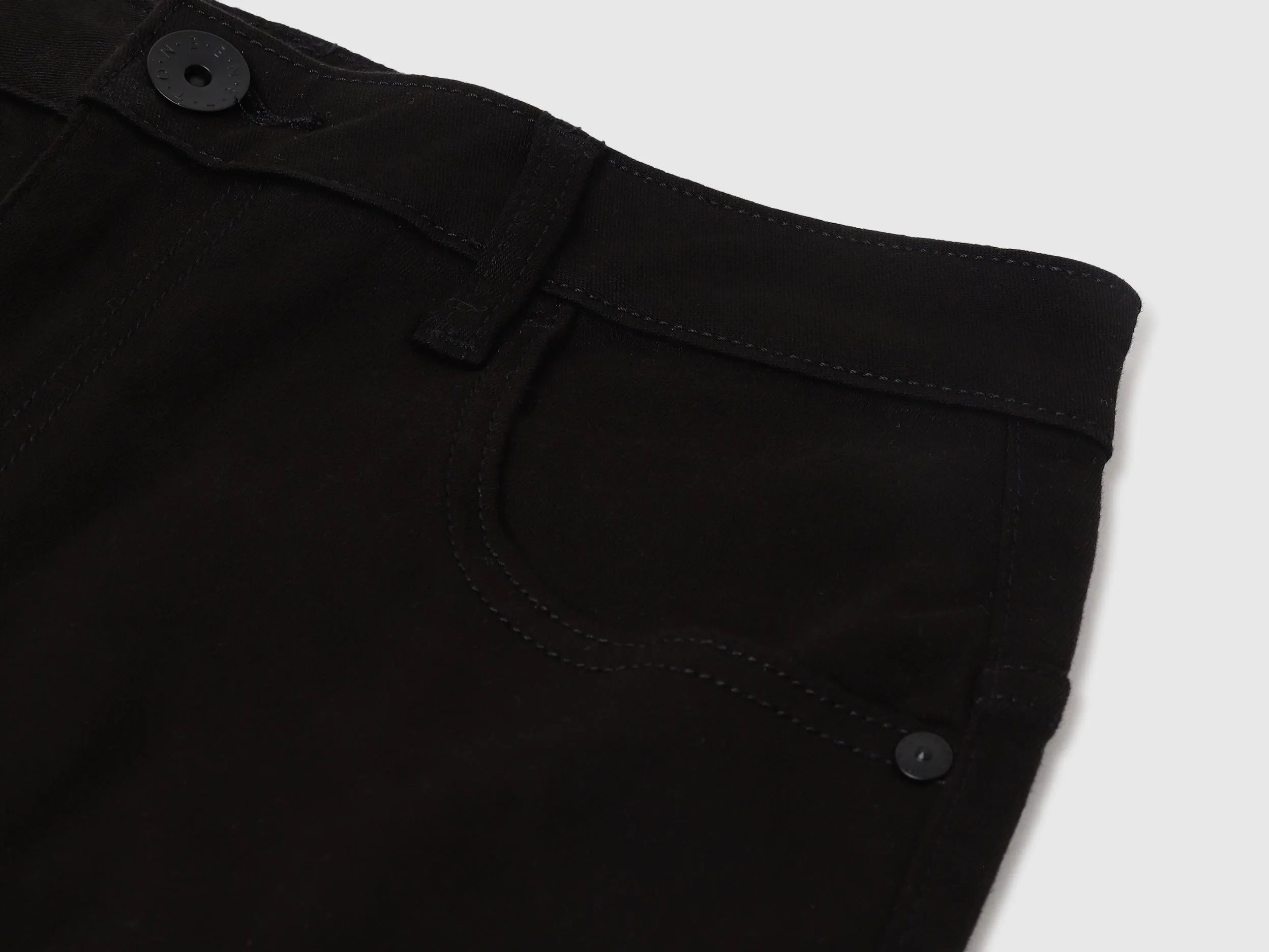 Solid Mid Waist Bootleg Jeans