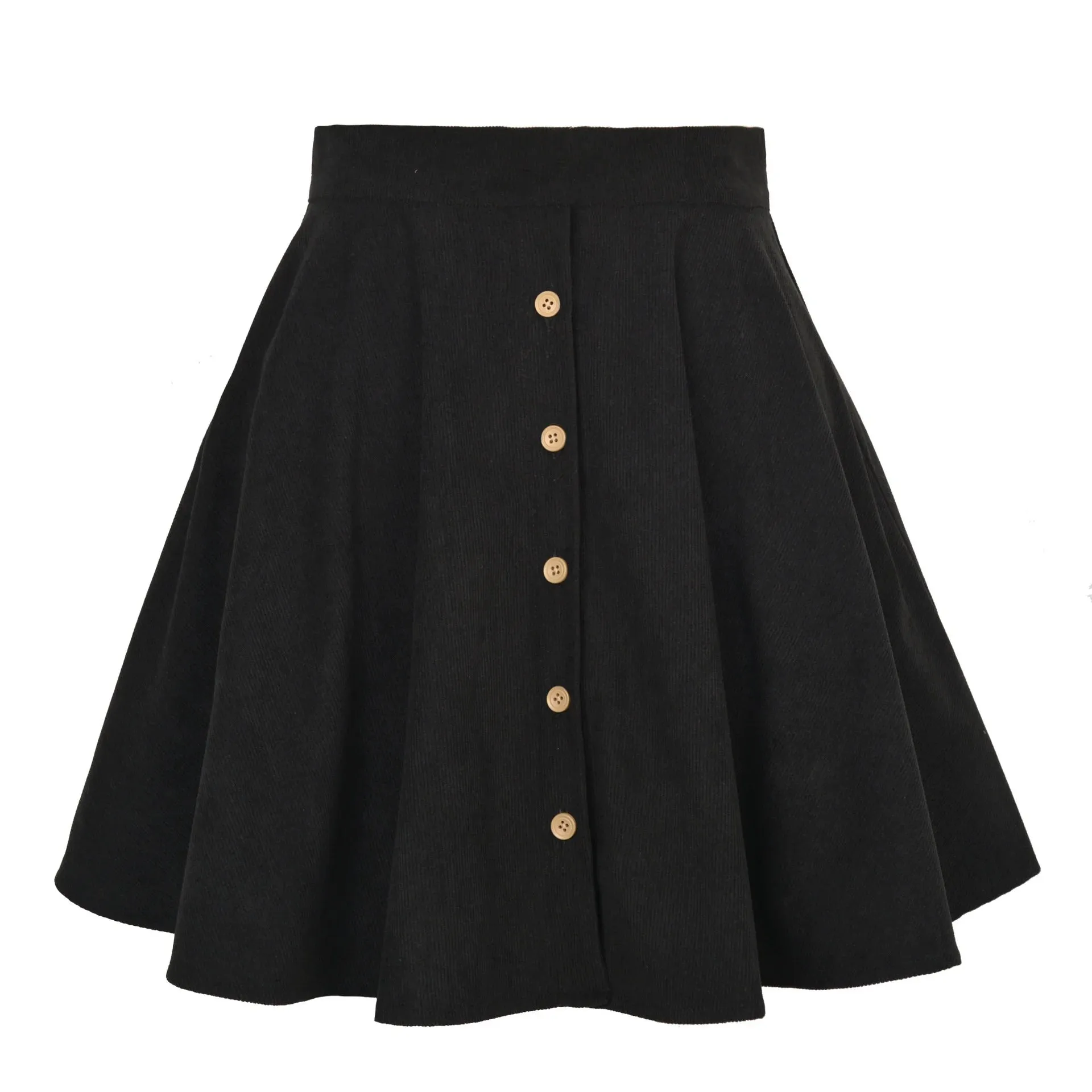 Sophia Button-Up Corduroy Skirt