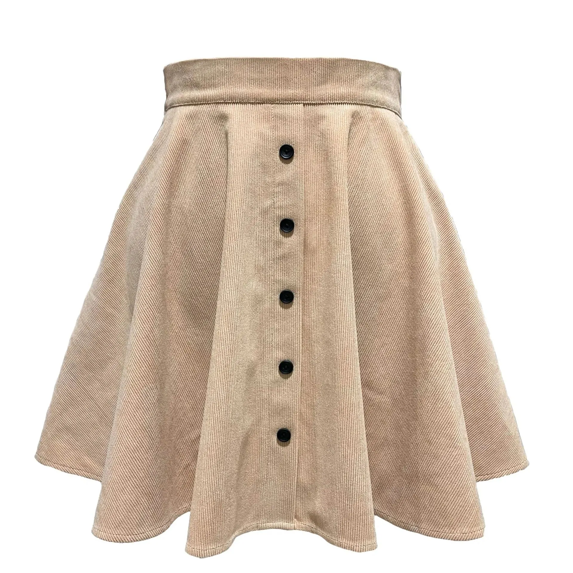 Sophia Button-Up Corduroy Skirt