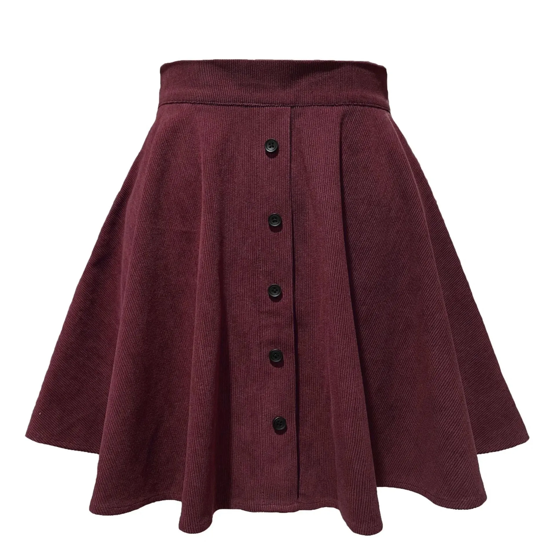 Sophia Button-Up Corduroy Skirt