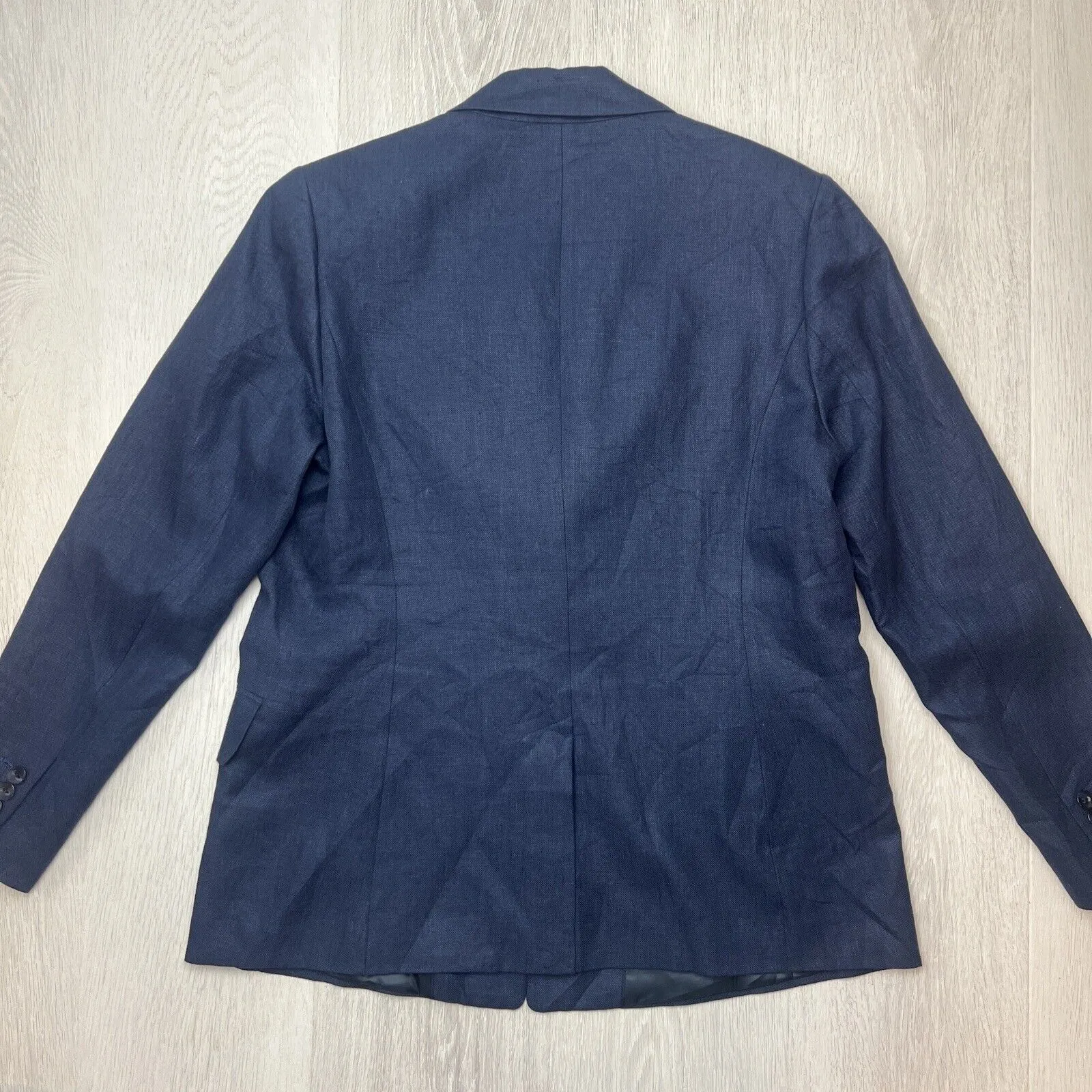 Sportscraft Womens 100% Linen Frey Blue Blazer Jacket Size 14 (New RRP $369)