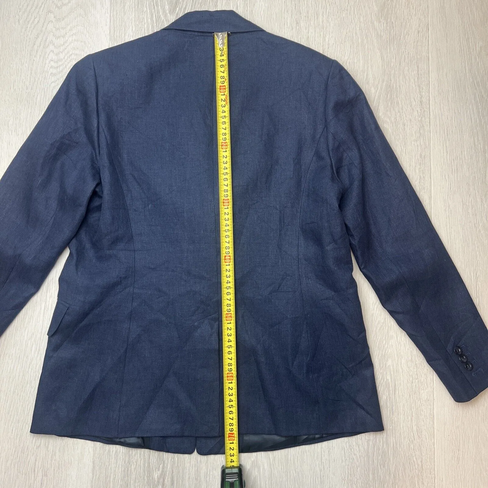 Sportscraft Womens 100% Linen Frey Blue Blazer Jacket Size 14 (New RRP $369)