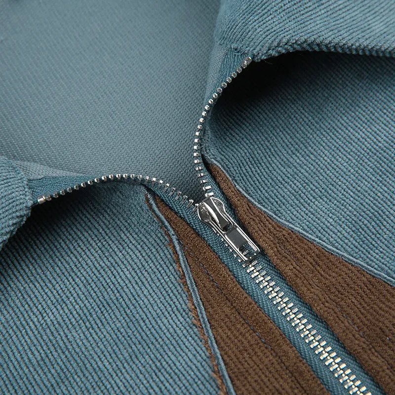Star Embroidered Aesthetic Corduroy Jacket
