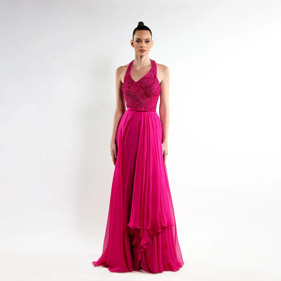 Starlit Silk Splendor Dress