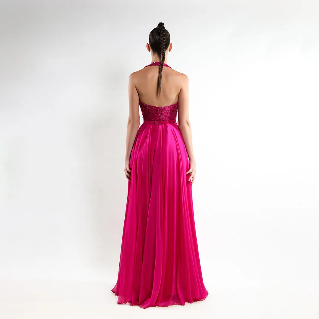 Starlit Silk Splendor Dress
