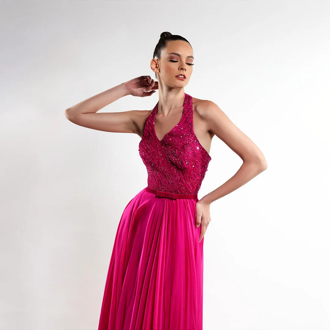 Starlit Silk Splendor Dress
