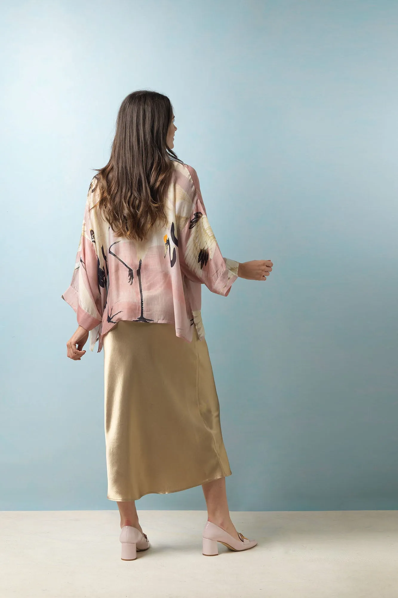 Stork Plaster Pink Kimono