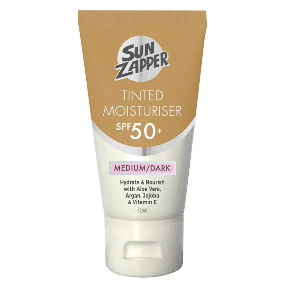 SUN ZAPPER TINTED MOISTURISER SPF 50  MEDIUM DARK