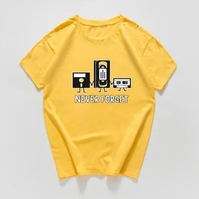 T-shirt Floppy disk VHS Cassette Clothing Tee shirts Women SJA