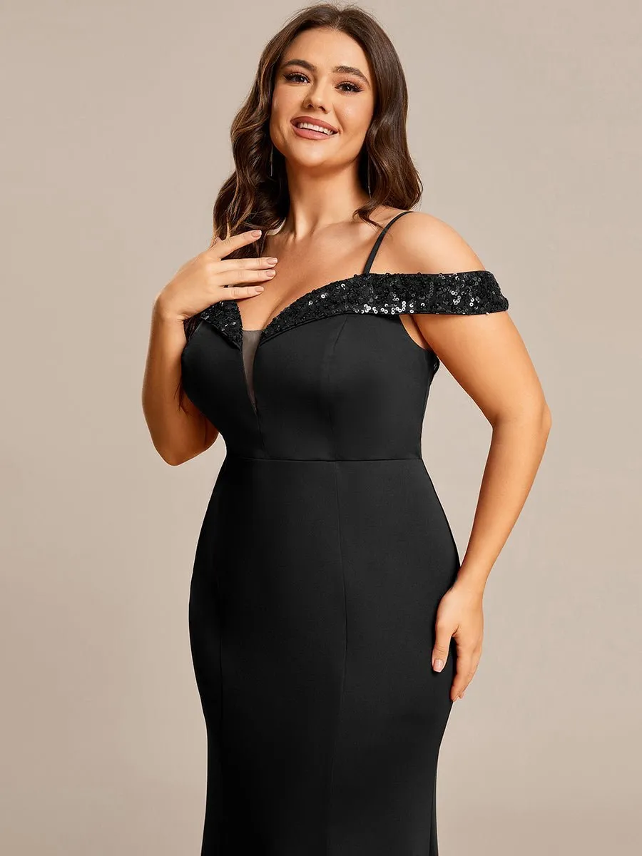 Tara black evening or school ball dress with sequins Express NZ wide