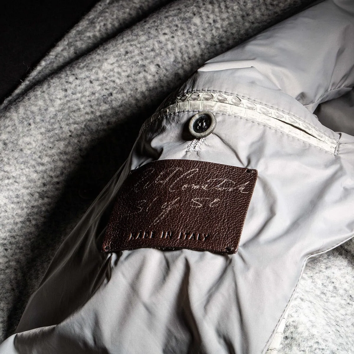 Tasman Topcoat With Snakeskin Trim