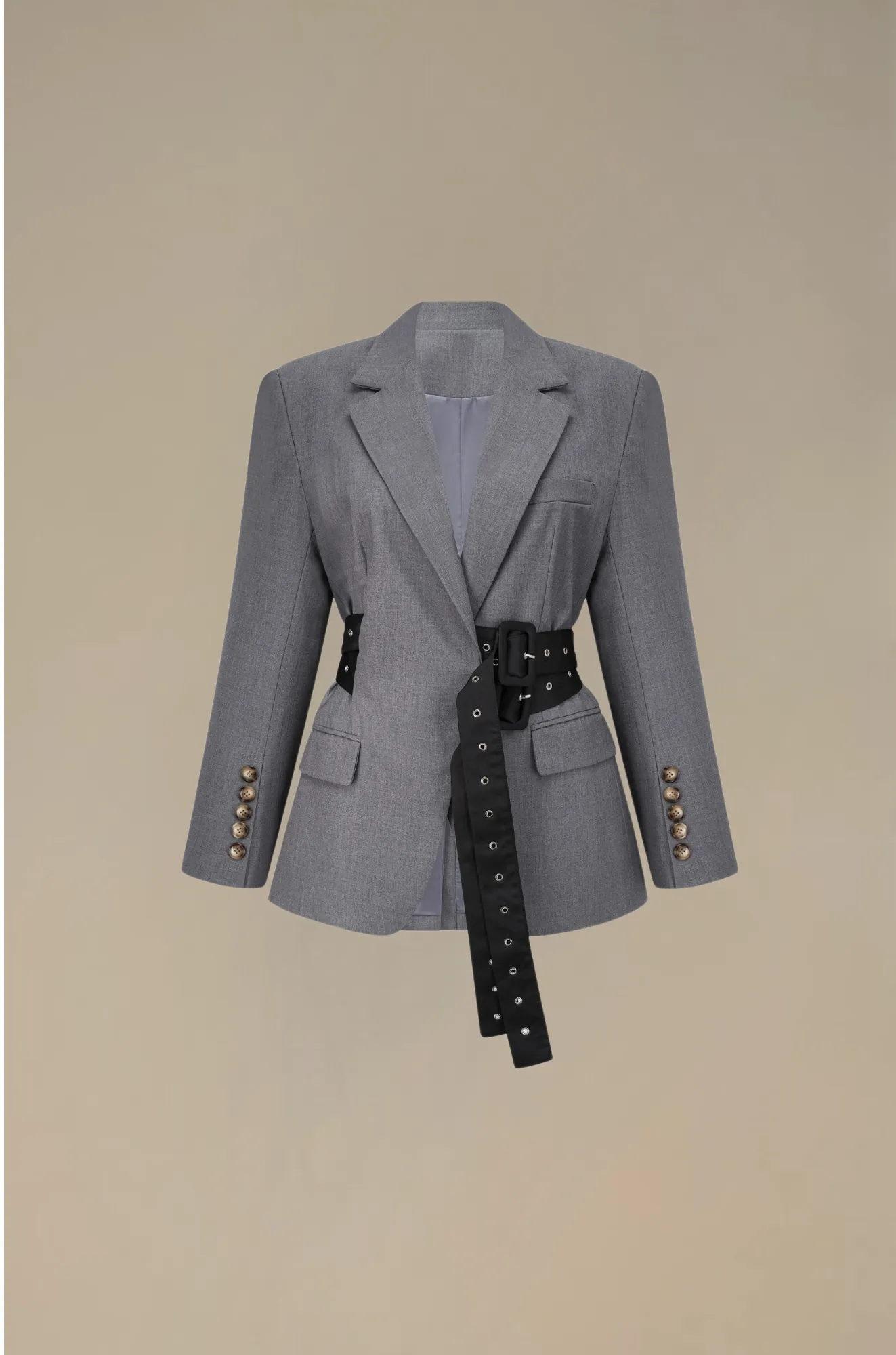 Thérèse - Belted Waist Blazer for Woman