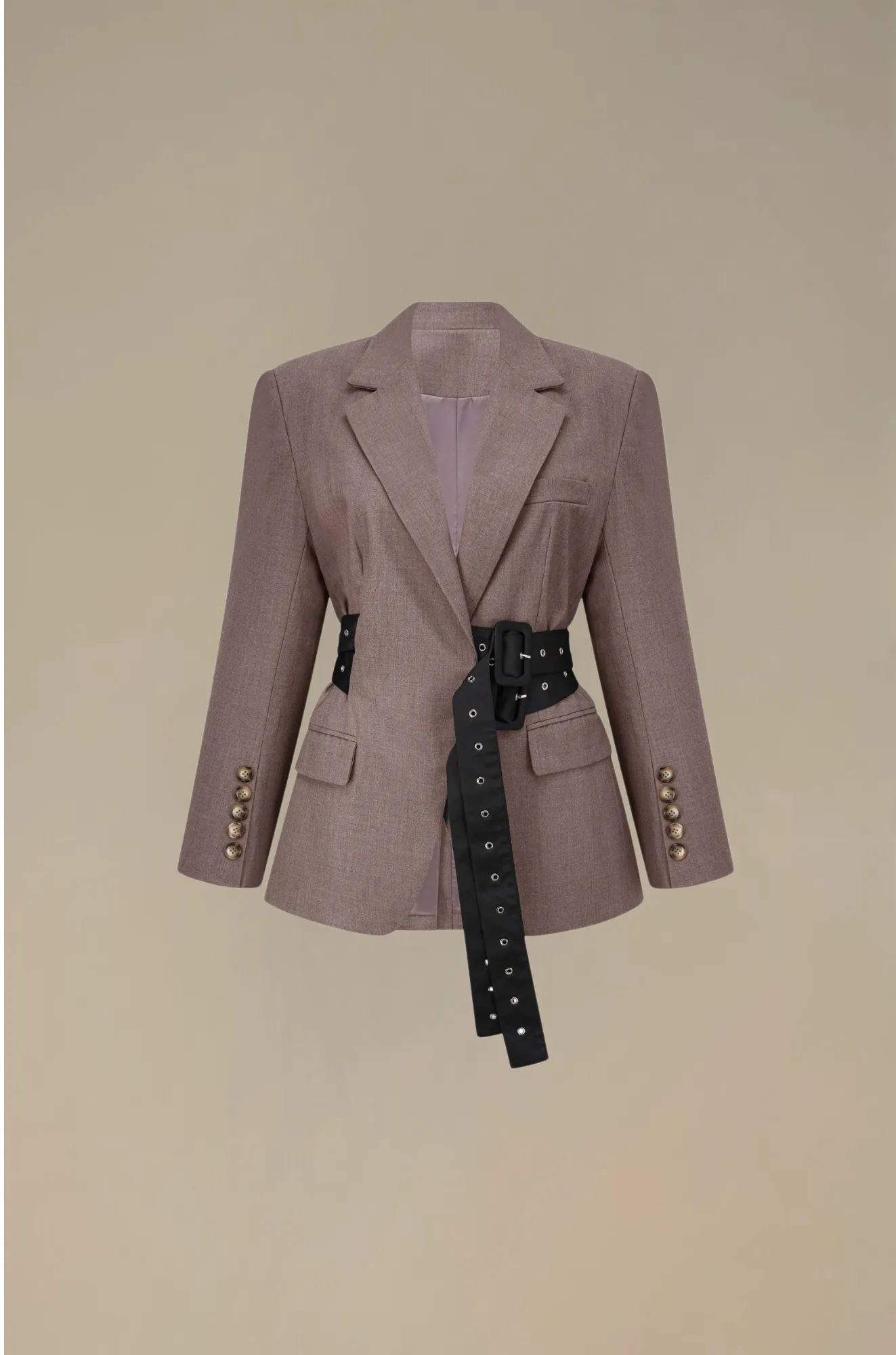 Thérèse - Belted Waist Blazer for Woman