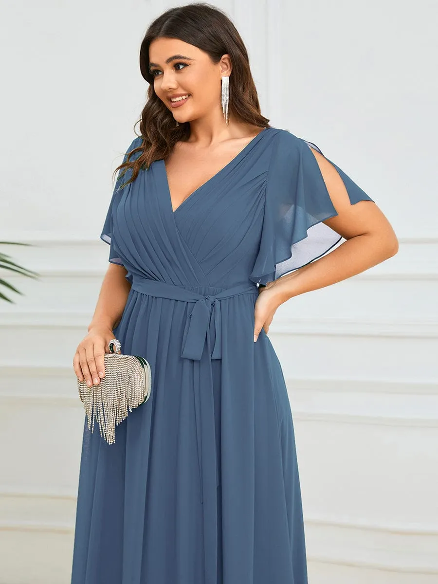 Tia Plus Size split sleeve dusky navy dress s22 Express NZ wide