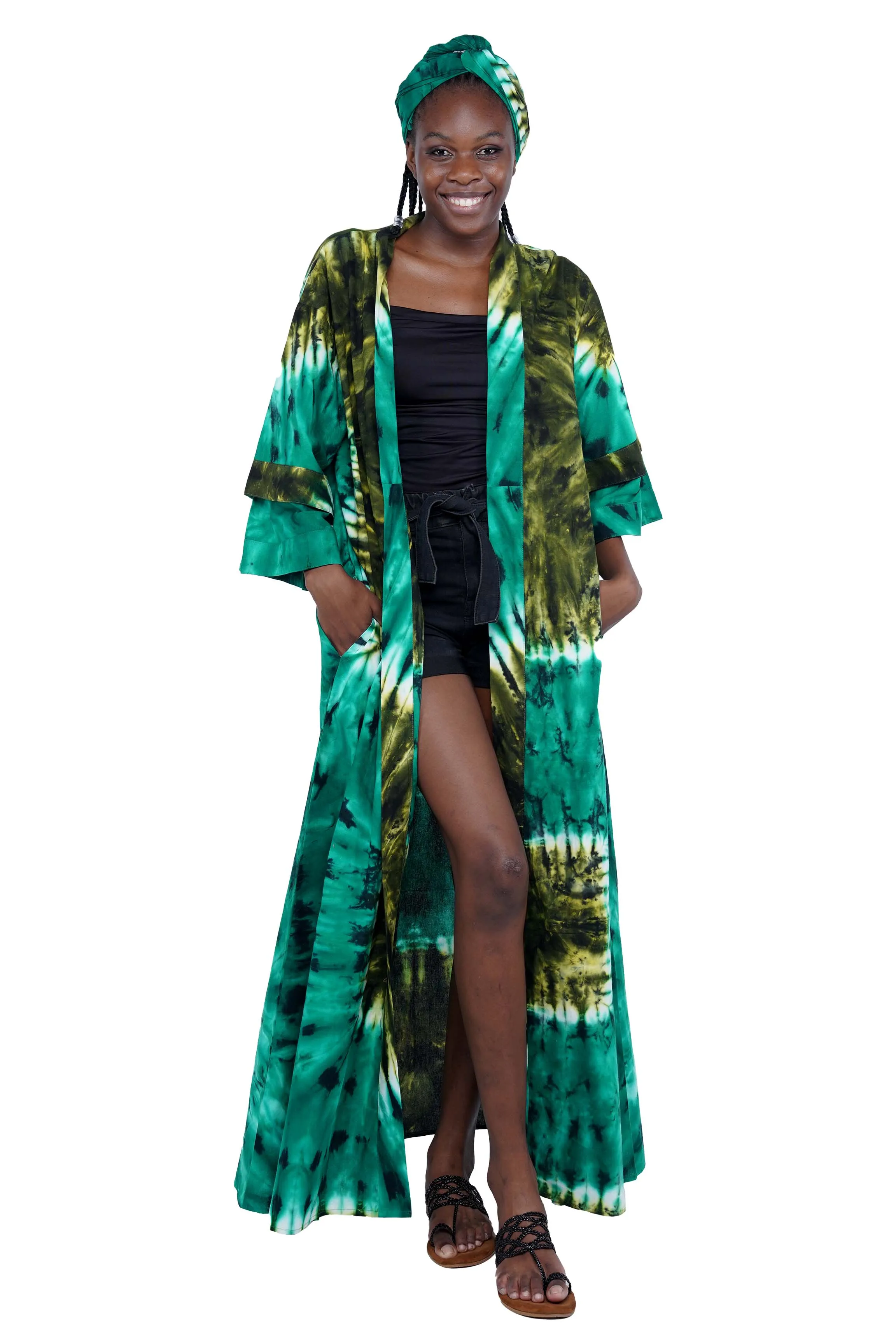 Tie & Dye Long Duster | Robe | Kimono