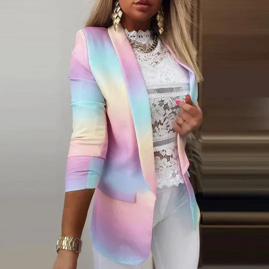 Tie-dye Blazer for Women, Long Sleeve, Thanea