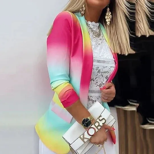 Tie-dye Blazer for Women, Long Sleeve, Thanea