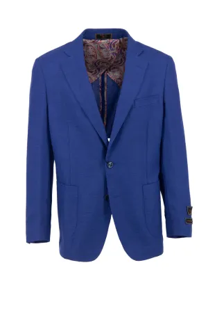 Tiglio Luxe Royal Blue Dolcetto/THP Modern Fit half lined, Pure Wool Jacket TL7541