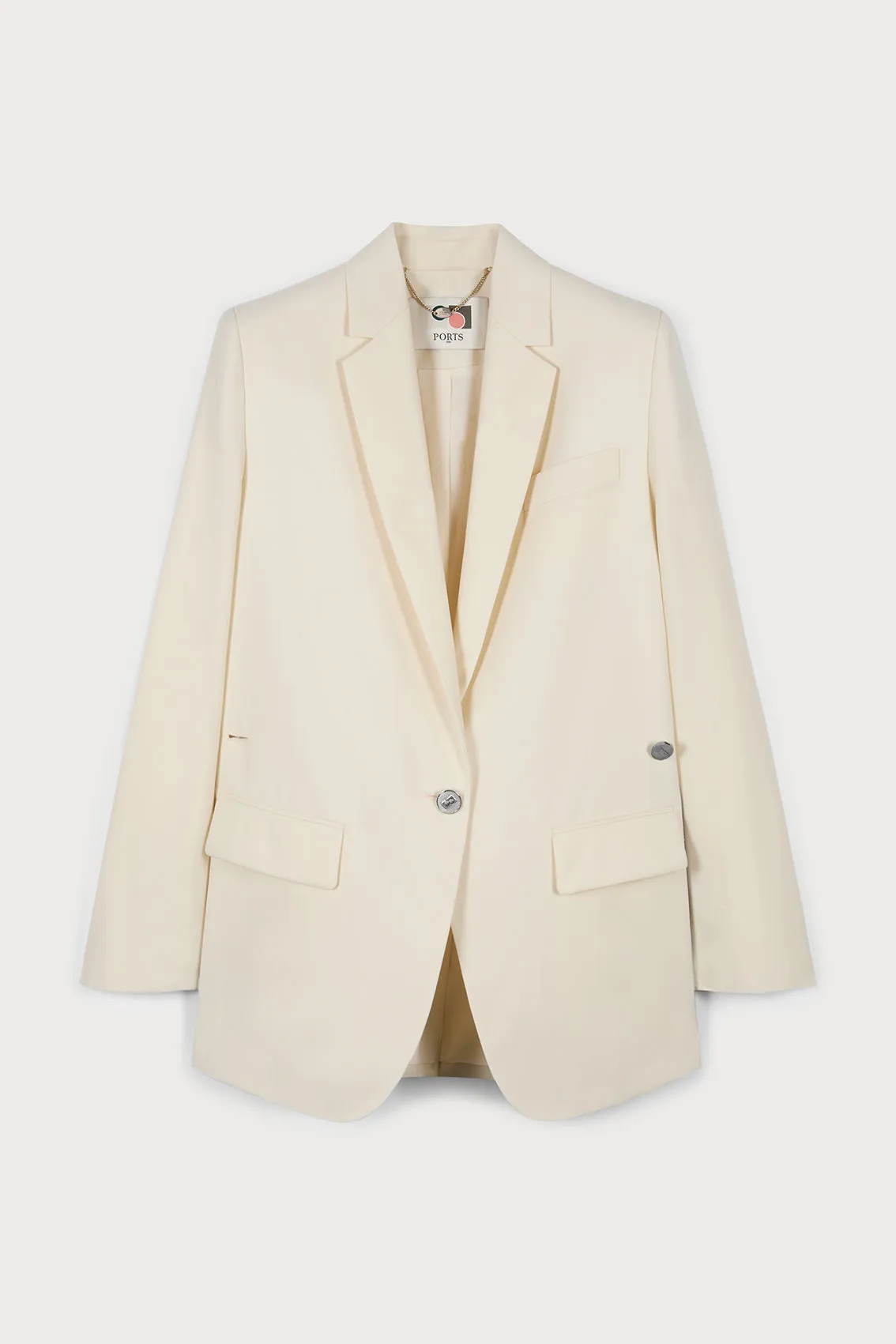 TIMELESS EVERYDAY SINGLE-BUTTON BLAZER IN IVORY