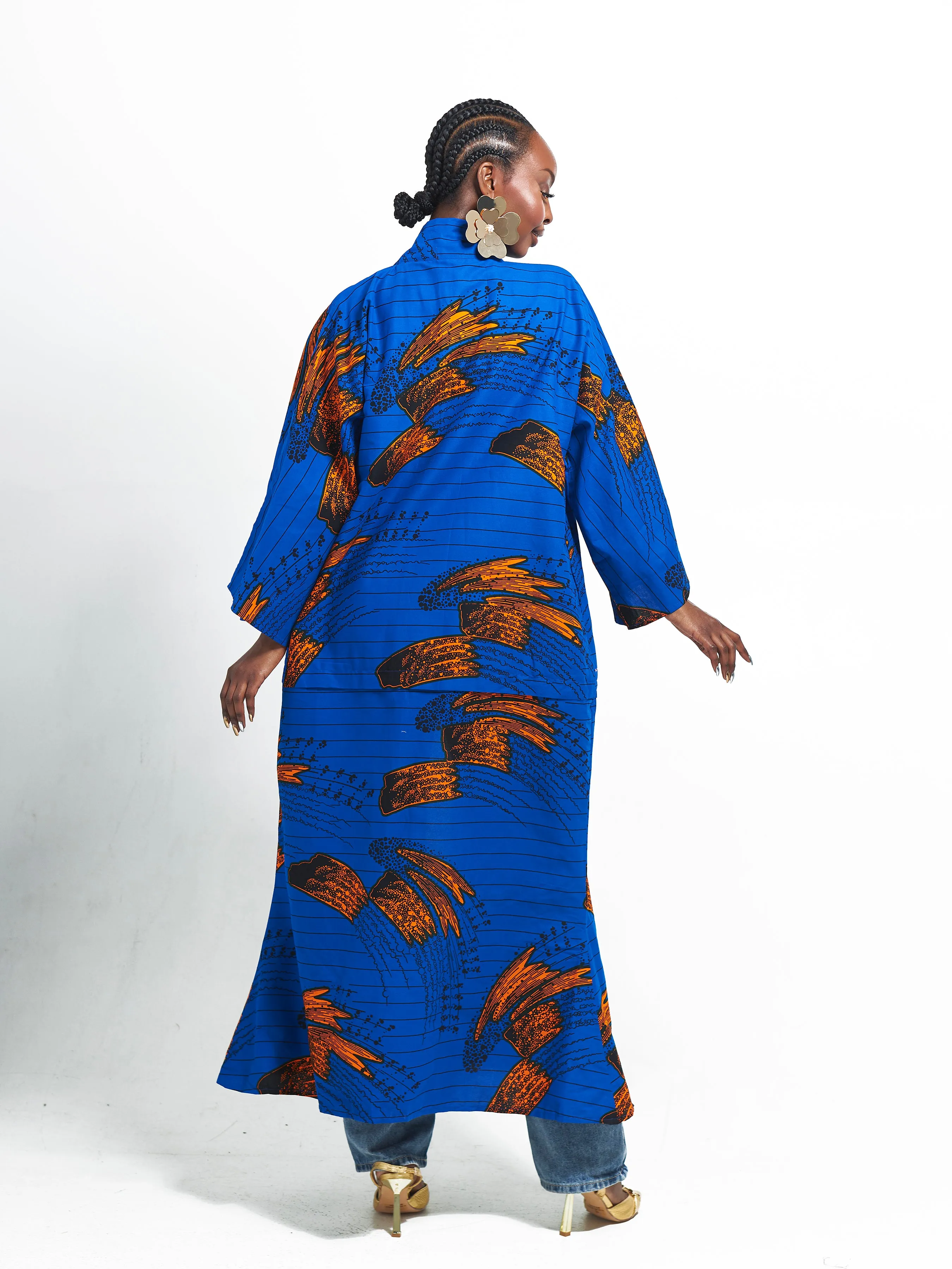 TORI African Print Kimono