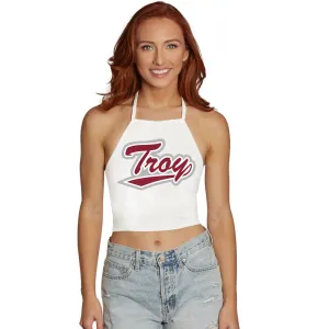 Troy University White Halter Top