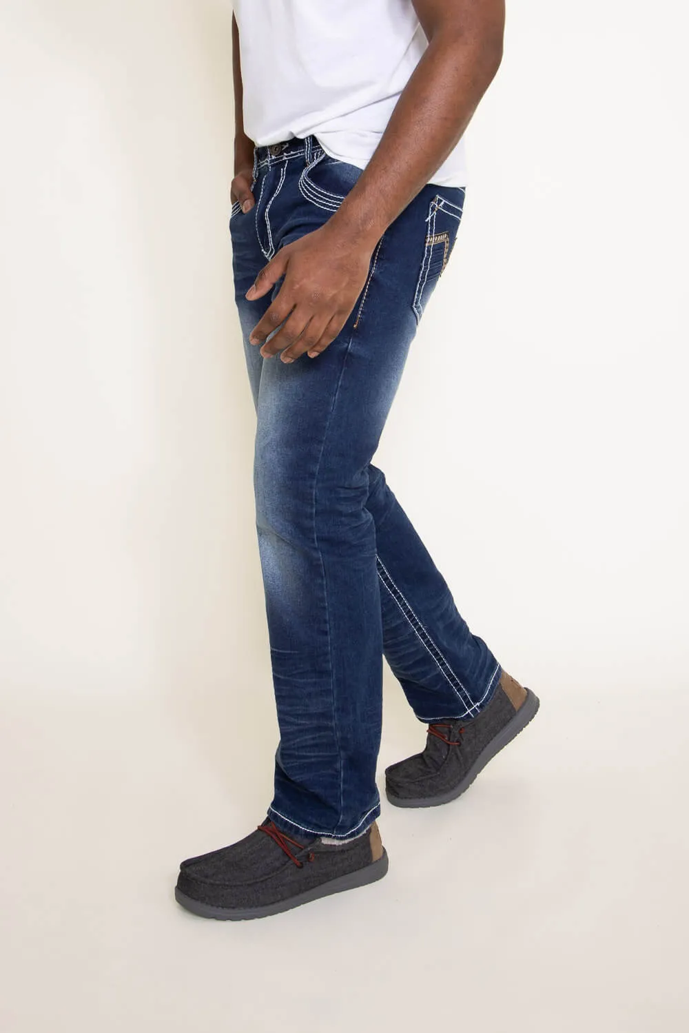 True Luck Livingston Bootcut Stretch Jeans for Men | TL17150055