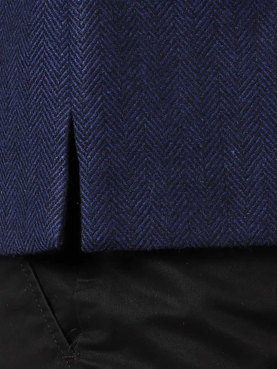 Tweed Dark Blue Modi Nehru Jacket