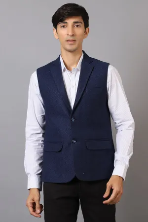 Tweed Dark Blue Modi Nehru Jacket