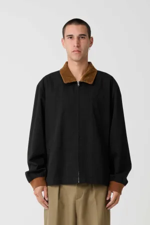 TWO TONE WORK JACKET - Black