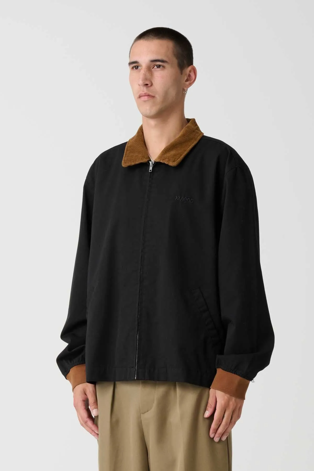 TWO TONE WORK JACKET - Black