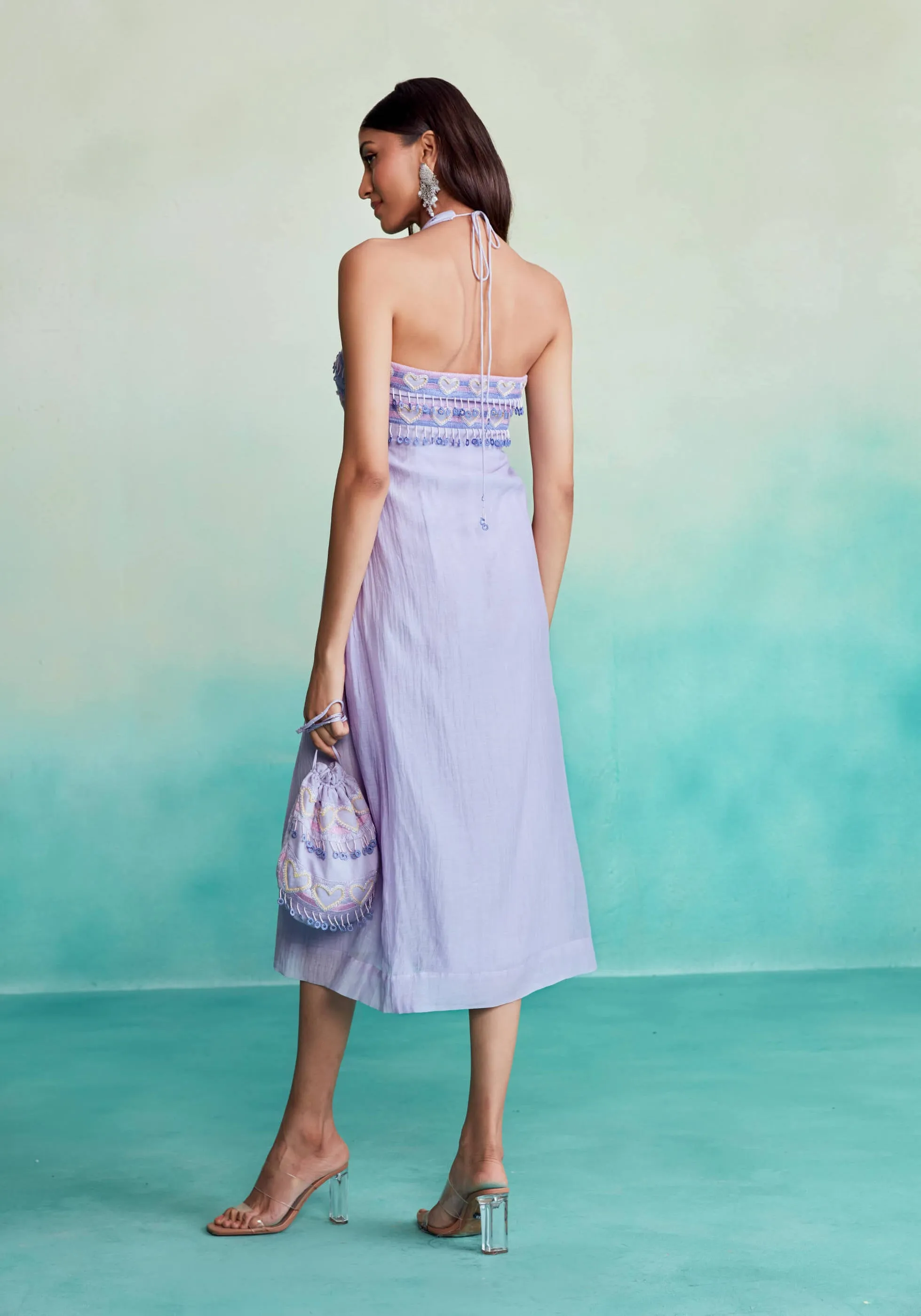 Ultraviolet halter dress