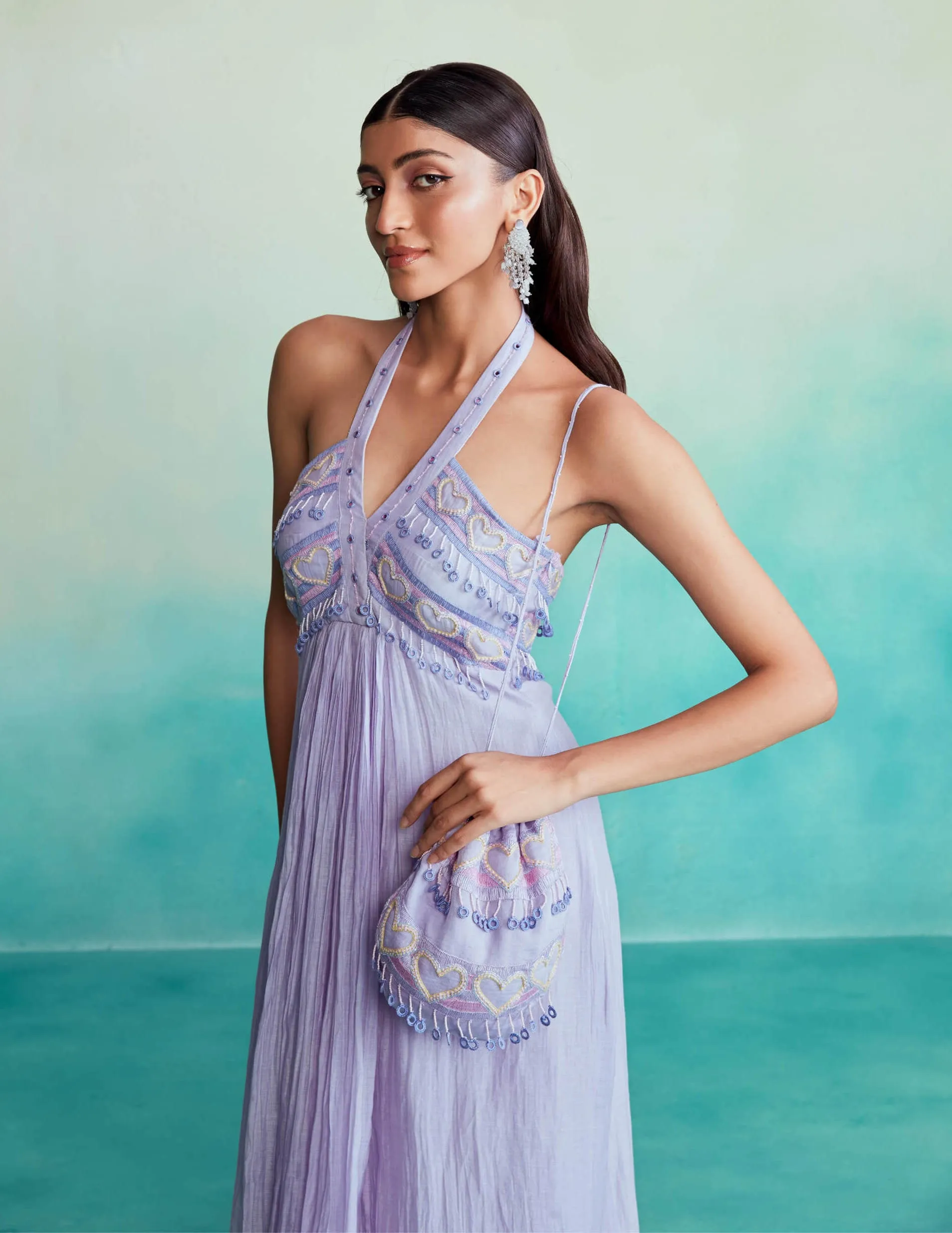 Ultraviolet halter dress