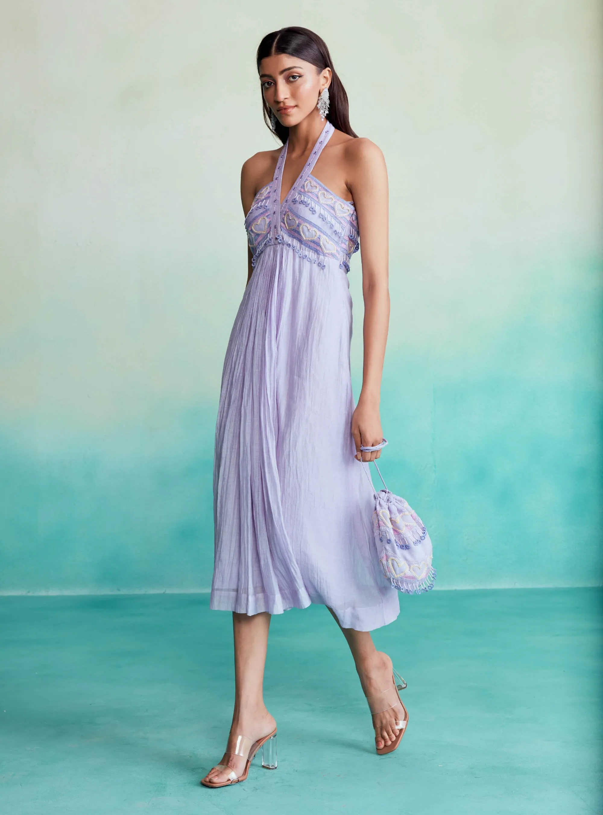 Ultraviolet halter dress