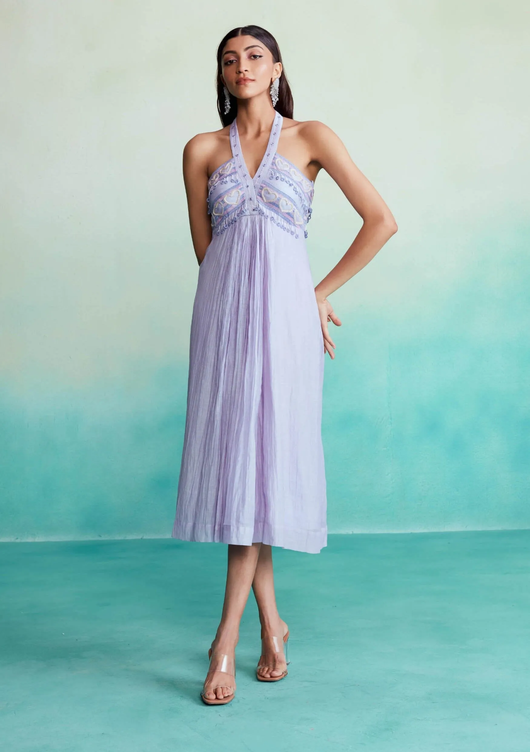 Ultraviolet halter dress