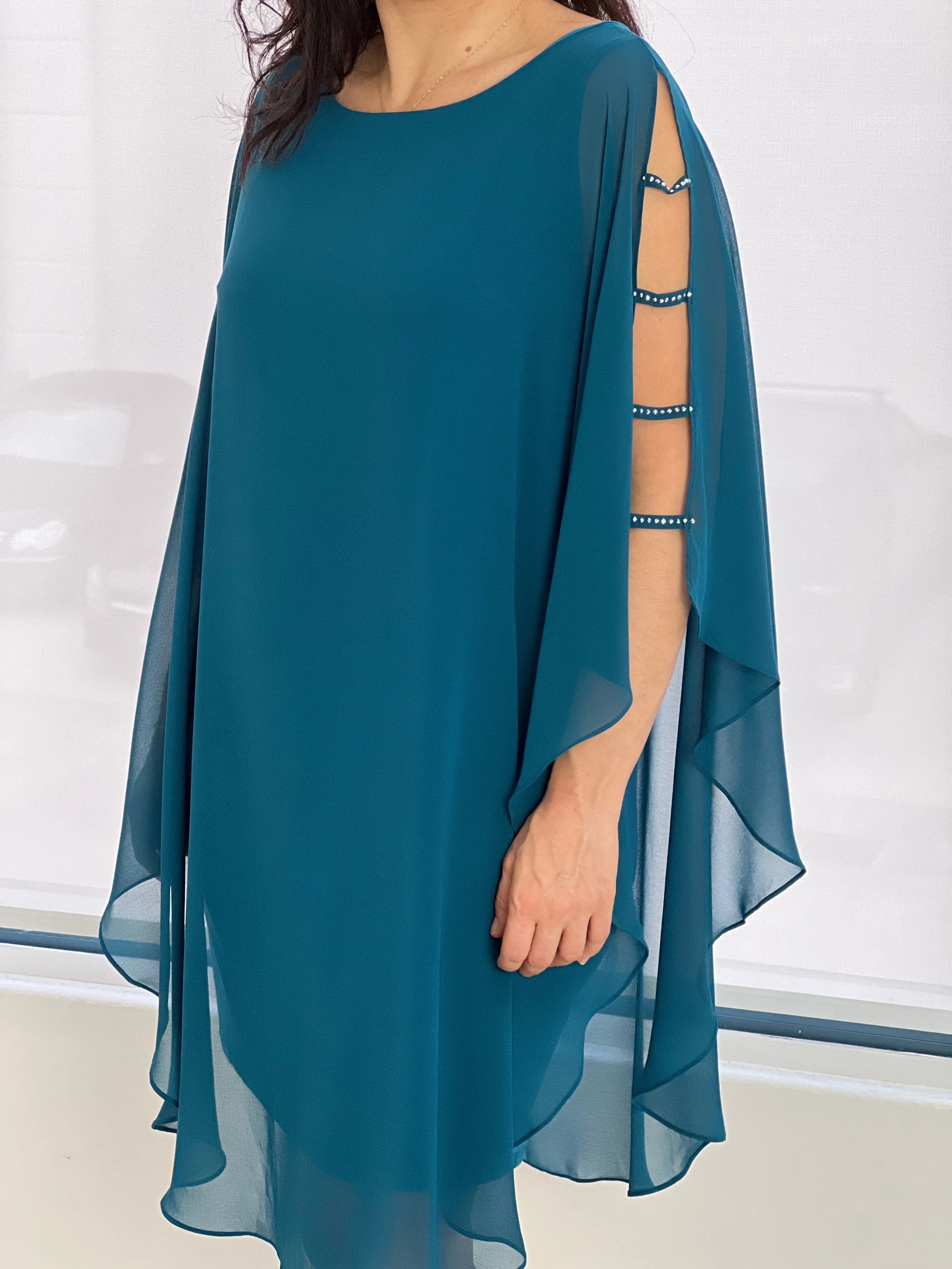 Una Teal Evening Dress