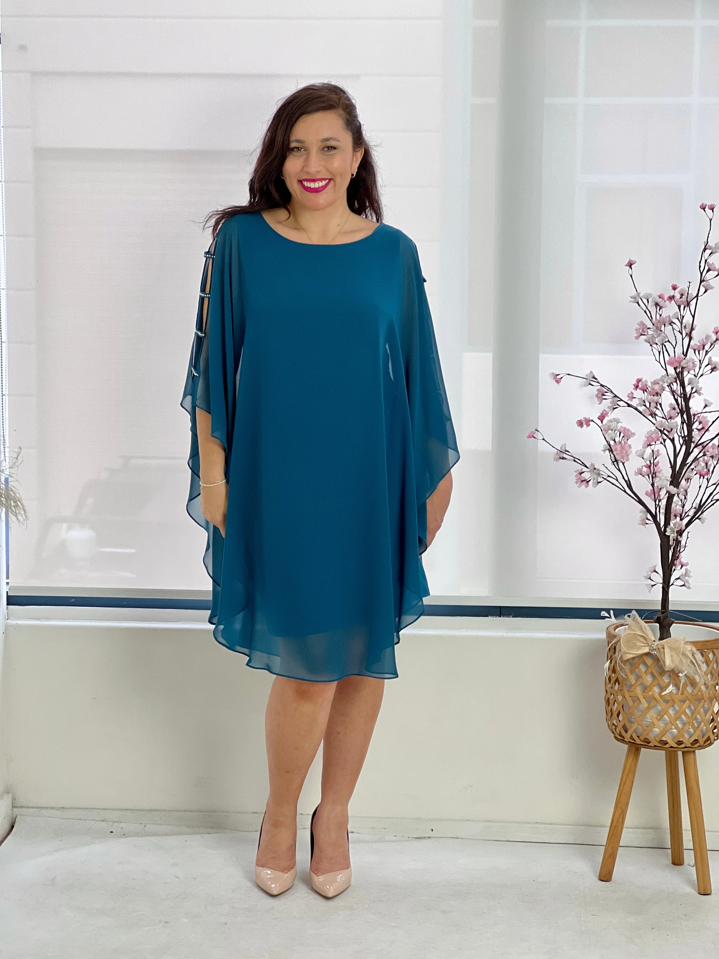 Una Teal Evening Dress
