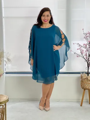 Una Teal Evening Dress
